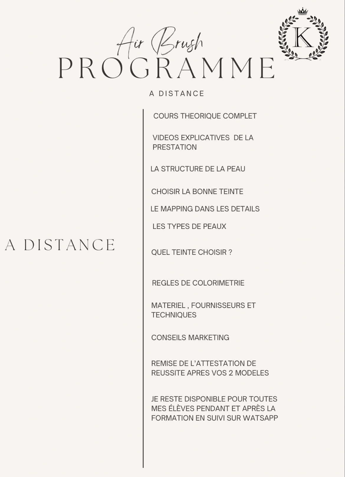 Formation air Brush + structuration des sourcils + kit inclus  (à distance )