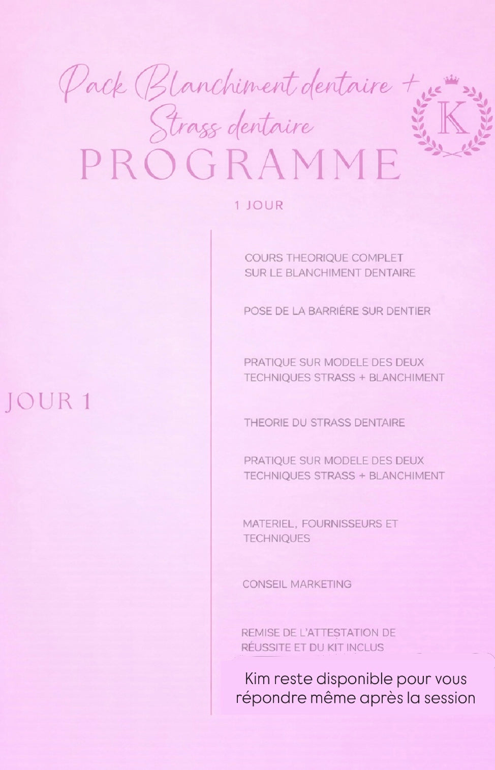 Pack 2 en 1 : formation blanchiment dentaire et strass dentaire + kit inclus sur place (1 jour)
