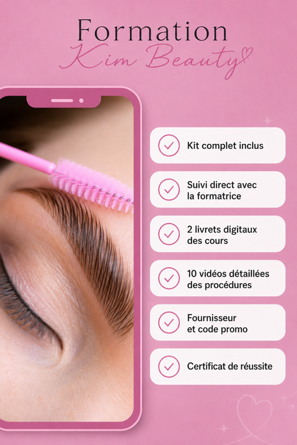Pack 3 en 1 :  Brows lift , teinture hybride & Lash lift + kit inclus ( à distance )