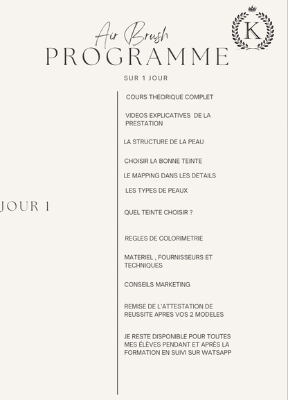 Formation air Brush brows + structuration des sourcils sur place (1 jour)