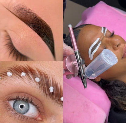 Pack 4 en 1 air brush brows,brows lift,henna brows et restructuration + kit inclus sur place (2 jours)