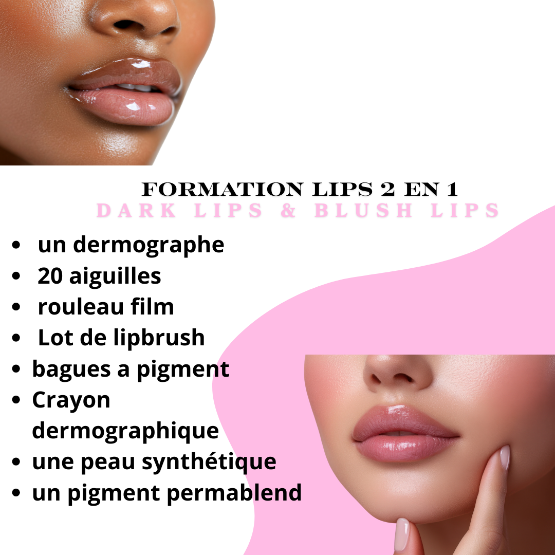 Pack Lips expert 2 en 1 : Dark lips et Blush Lips + kit inclus sur place ( 2 jours )