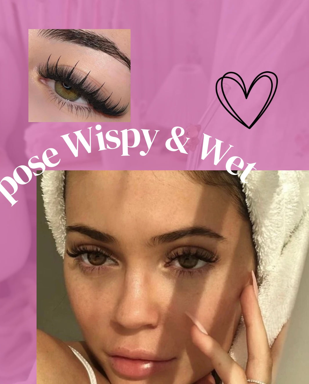Pack 2 en 1 : pose Wispy Kim K & Wet + kit inclus (à distance)