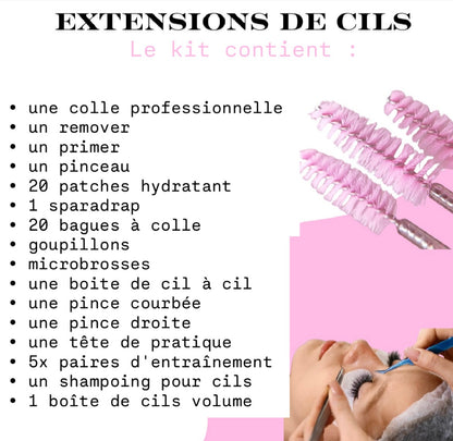 Pack 3 en 1 – Cil à cil, Mixte & Volume Russe + Kit inclus (à distance )