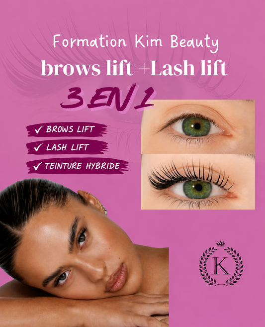 Pack 3 en 1 :  Brows lift , teinture hybride & Lash lift + kit inclus ( à distance )
