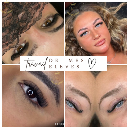 Pack full lash artist  5 en 1 – Cil à cil, Mixte & Volume Russe, pose Wispy,lash lift teinture  + Kit inclus ( à distance )
