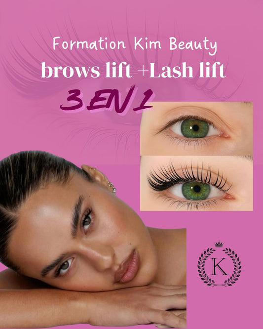 Pack 3 en 1 :  Brows lift, mapping , teinture hybride & rehaussement de cils + kit inclus ( à distance )