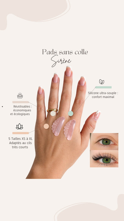 Pads réutilisables Sirène – Rehaussement de cils (sans colle)
