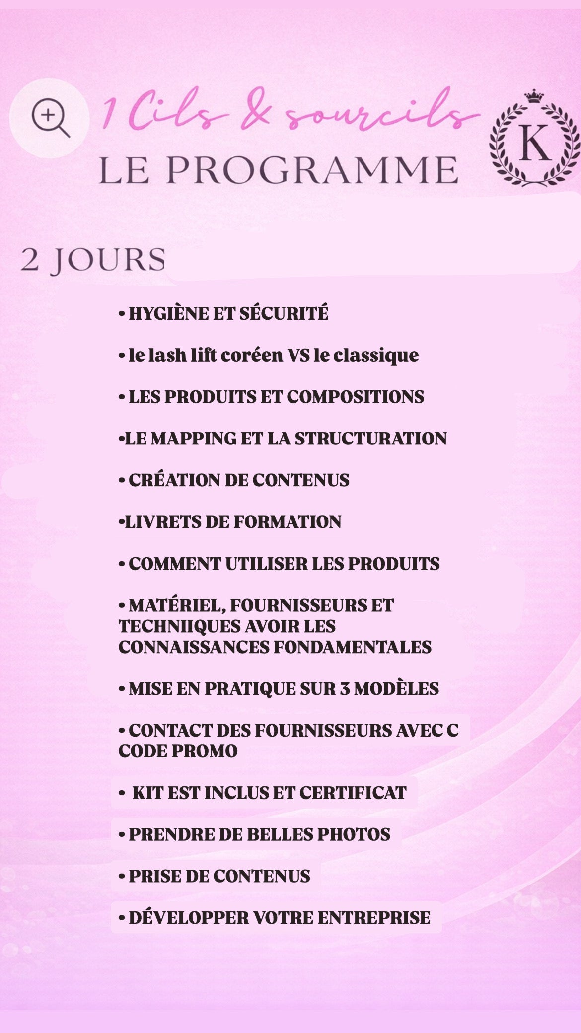 Pack 4 en 1 brows lift et teinture hybride avec structuration des sourcils + Lash lift & lash lift coréen  + kit inclus sur place  (sur place 2 jours)