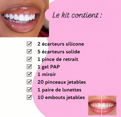 blanchiment dentaire + kit inclus sur place (1 jour)